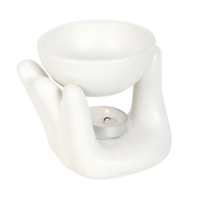 Something Different Something Different Ceramic Hand Oil Burner in White White One Size Unisex 5063470725267