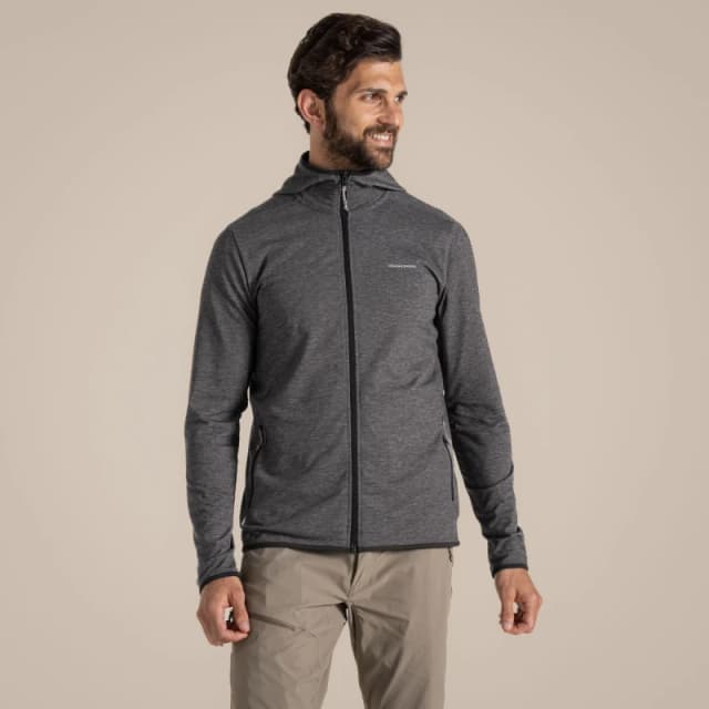 Craghoppers Craghoppers Men NosiLife Deft Hooded Insect-Repellent Full-Zip Jacket in Grey Size: Small Grey S Male 5063260000666