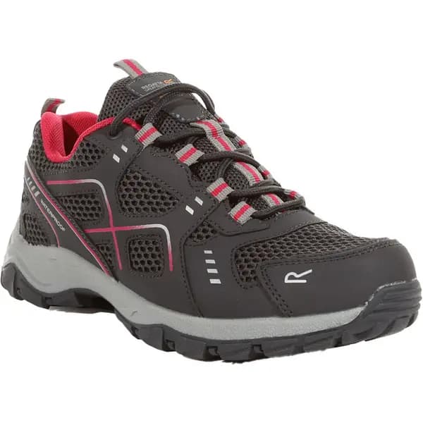 Regatta Womens Vendeavour Waterproof Lace Up Walking Shoes UK Size 5 (EU 38) Granite/Pink Potion RWF785-Y13-5