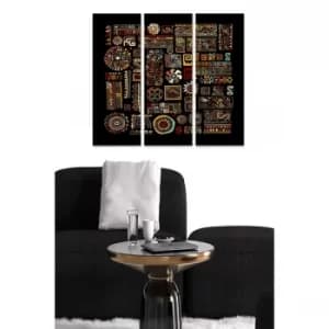 MDF429224581 Multicolor Decorative MDF Painting (3 Pieces)