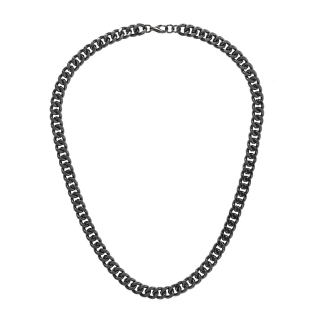Fabric Curb Chain Necklace - Metallics Metallics One Size