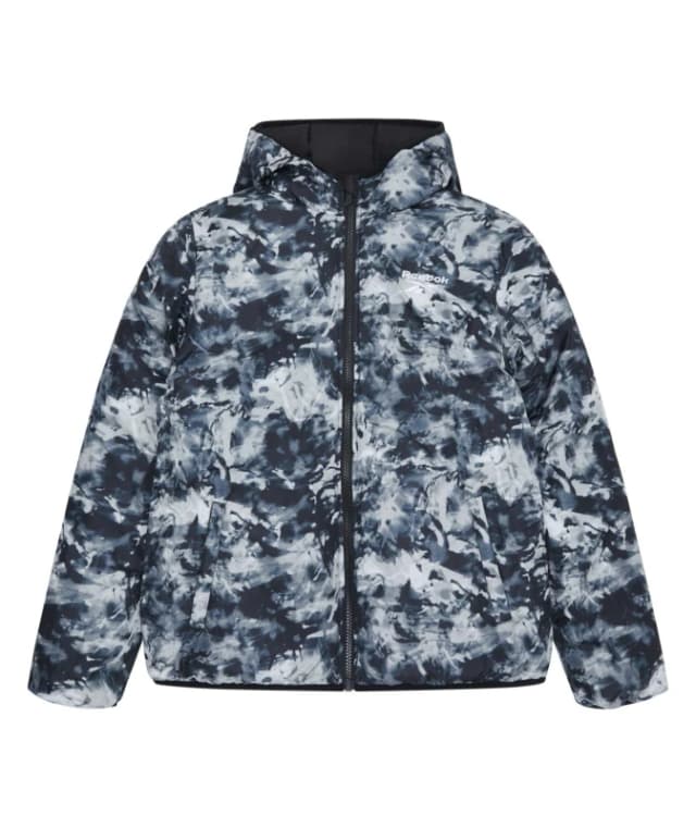 Reebok Men Reversible Puffer in Black Size: X-Large Black XL Male 5063347793320