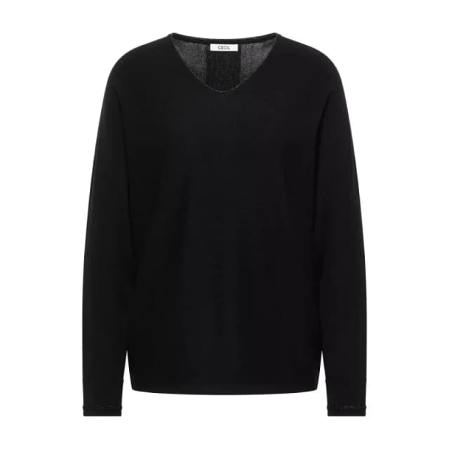 cecil Womens V-neck sweater Cecil Dolman Noir Female M