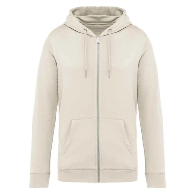 Native Spirit Mens Full Zip Hoodie in Ivory Size: 2XS Ivory Male 2XS