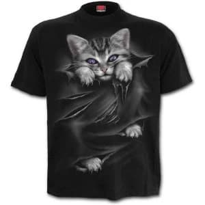 Bright Eyes (Front Print) Mens Large T-Shirt - Black