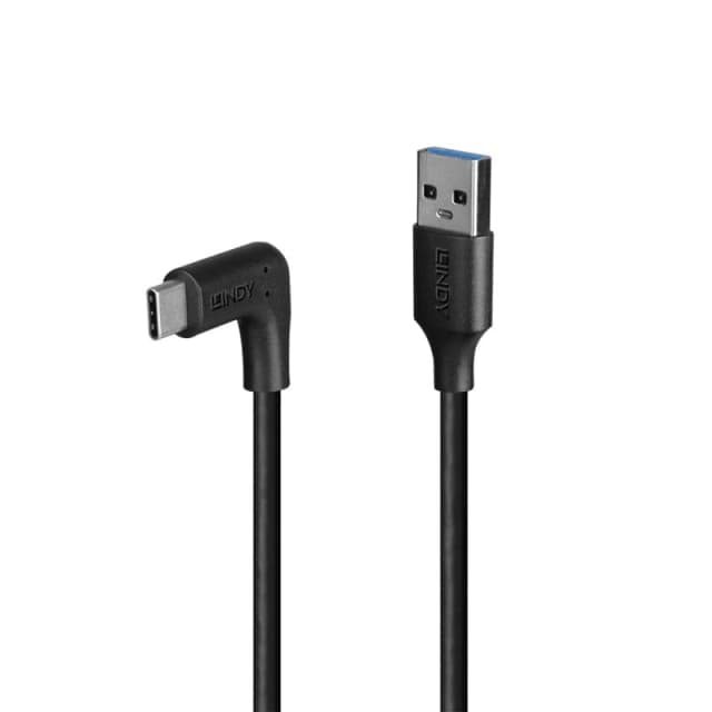 Lindy 0.5m USB 3.2 Type A to C Cable. 90° Right Angle. 10Gbps