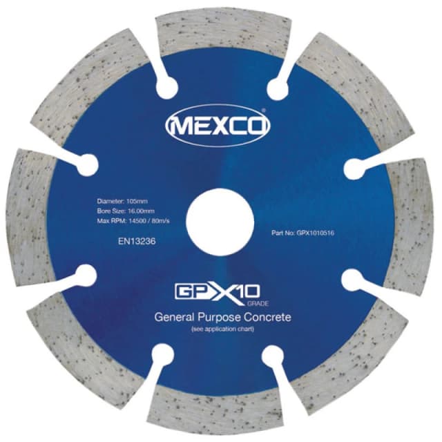 Mexco Gpx1030022 Gpx10 Concrete Diamond Blade 300 X 22.23mm Mexgpx103002
