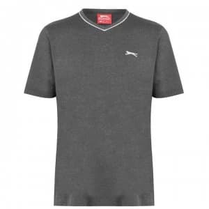 Slazenger V Neck T Shirt Mens - Charcoal Marl