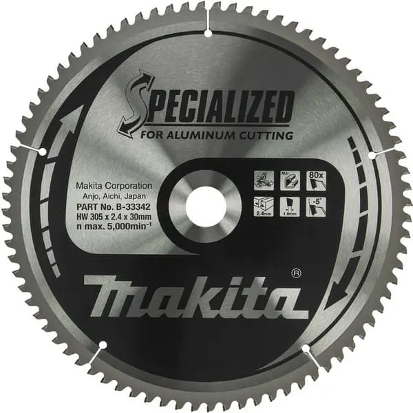 Makita SPECIALIZED Circular Saw Blade for Aluminium Cutting 305mm 80T 30mm