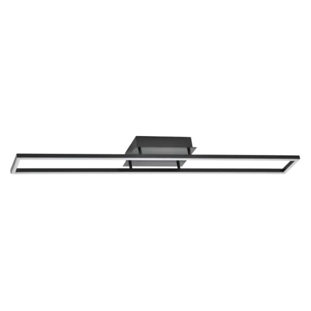 Happy Homewares Brushed Metal LED Ceiling Strip Light Fitting - Ideal for Kitchens in Black Unisex