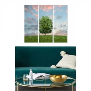 MDF895935 Multicolor Decorative MDF Painting (3 Pieces)