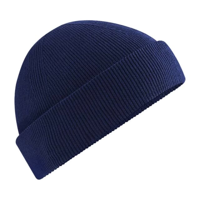 Beechfield Mens Fisherman Cotton Beanie in Navy Navy Male One Size