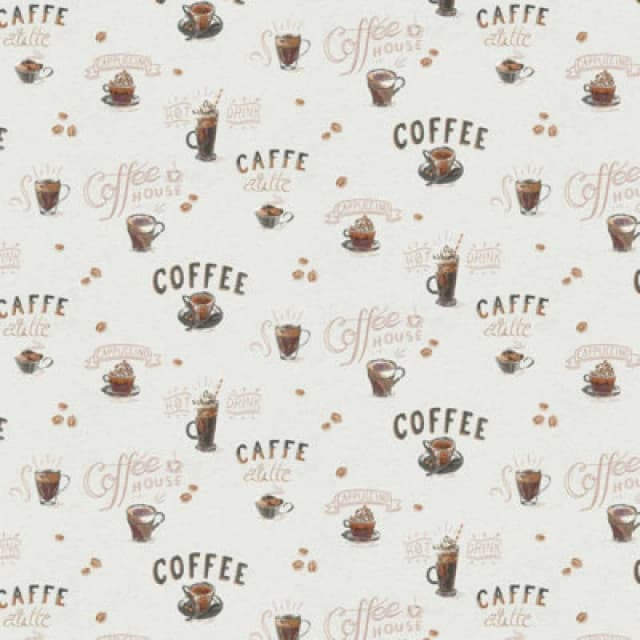 Erismann Coffee Cups Wallpaper Creme Brown Beans Kitchen Paste The Wall Vinyl