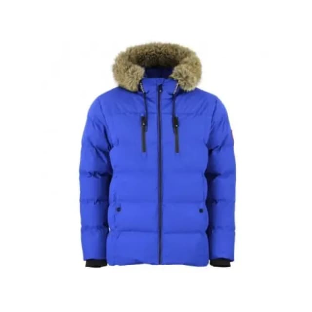 Peak Mountain Peak Mountain's Canory Waterproof Fur-Lined Hood Puffer Bleu Male M CANORY/QI/BLEU