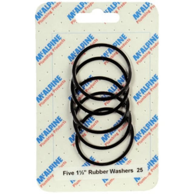McAlpine CARD-25 Five 1.5" Rubber Washers - RW2 x 5 Black