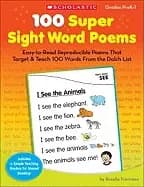 100 super sight word poems easy to read reproducible poems that target and
