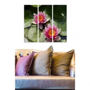 MDF754386 Multicolor Decorative MDF Painting (3 Pieces)