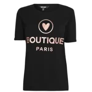 Golddigga Crew Neck T-Shirt Ladies - Black