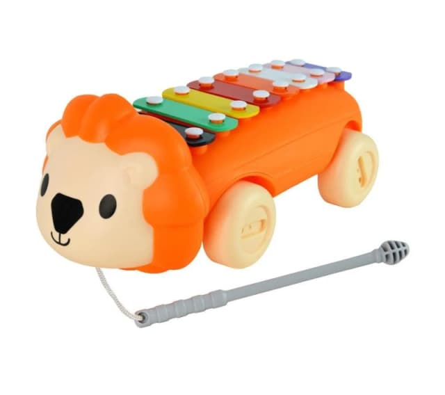 LITTLE STAR LS1002 Lion Pull Along Xylophone - Orange 5060742472102