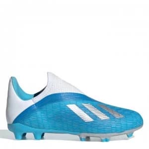 adidas X 19.3 Laceless Childrens FG Football Boots - Cyan/Black