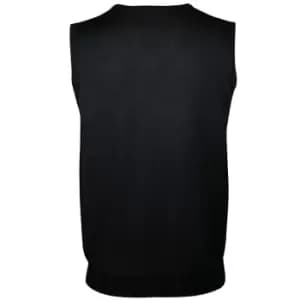 SOLS Unisex Gentlemen Sleeveless V Neck Sweater Vest (M) (Black)
