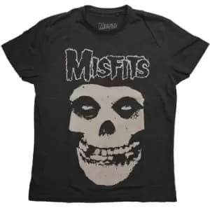 Misfits - Logo & Fiend Unisex Large T-Shirt - Grey, Black