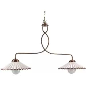 Onli Rosina Bar Pendant Ceiling Light, Glass Shades, 2x E27