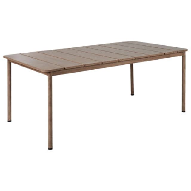 Beliani Garden Dining Table Flavia 185cm 96cm Metal Brown