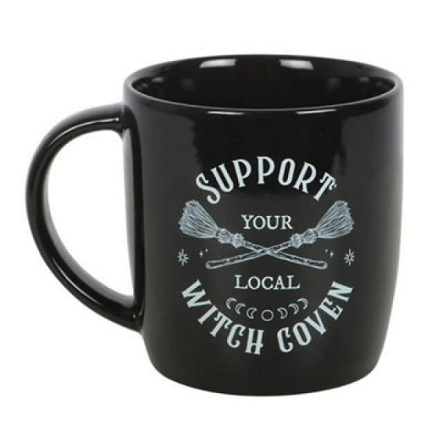 Something Different Something Different Support Your Local Witch Coven Mug in Black One Size Unisex 5063852075379