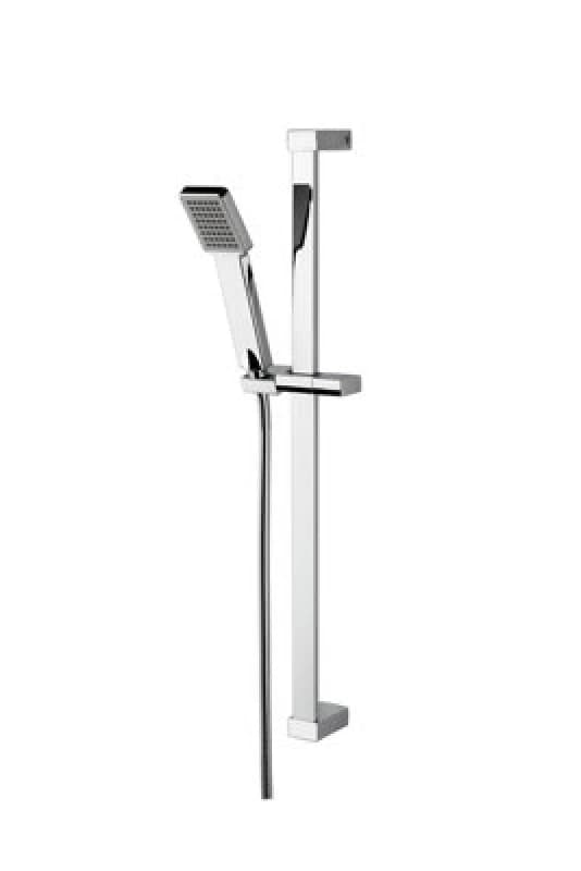 Balterley Square Slide Rail Shower Kit with Single Function Head Chrome Silver