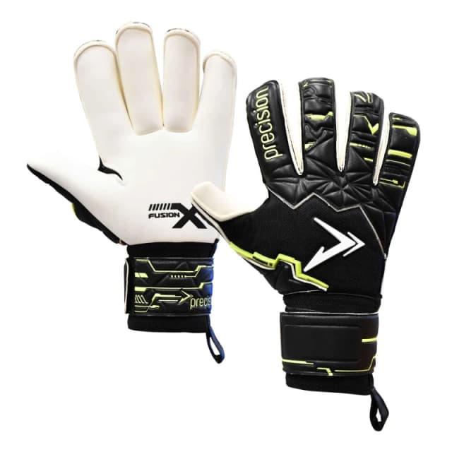 Precision Precision Men Fusion X Pro Giga Roll Finger Goalkeeper Gloves in Black Size: 10 Black 10 Male 5063574341288