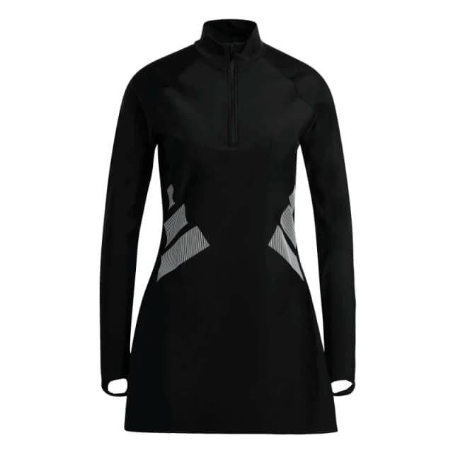 Womens long-sleeved swimsuit top adidas Big Bars Noir Female 38