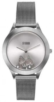 STORM Cassie Silver Silver Mesh Bracelet Silver Dial Watch