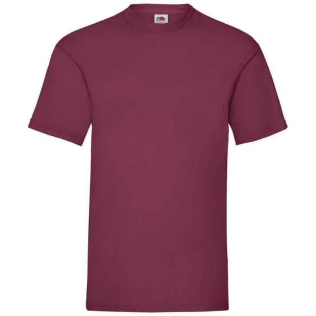Fruit Of The Loom Fruit of the Loom Men Valueweight T-Shirt in Burgundy Size: Small Burgundy S Male 5063527510341