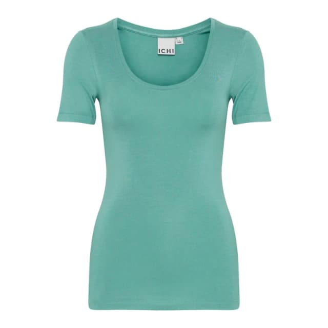 Ichi Womens T-Shirt Ichi Zola Plain Vert Female S