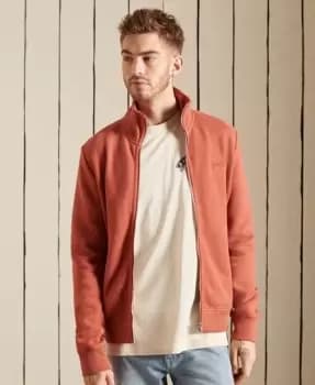 Superdry Mens Organic Cotton Vintage Logo Zip Track Top Cream / Spiced Marl - Size: L