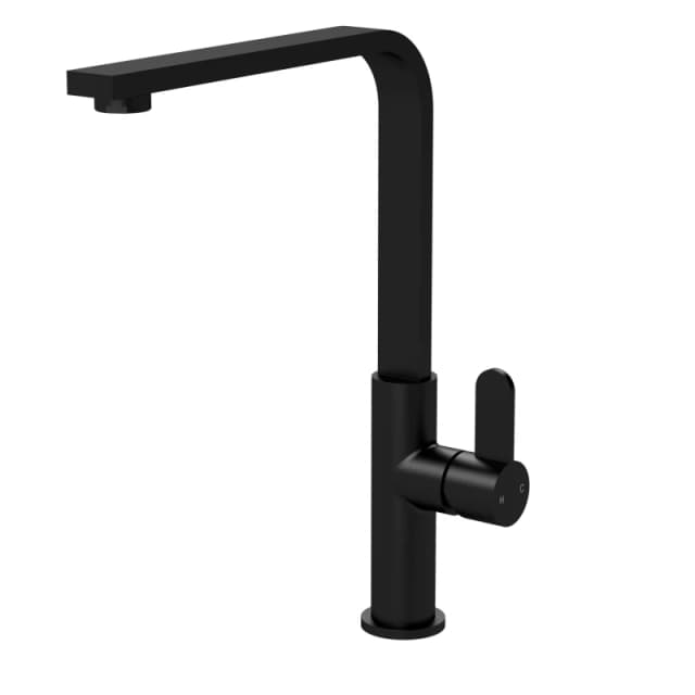 Balterley Kitchen Mono Mixer Tap with 1 Lever Handle Matt Black 302mm Black