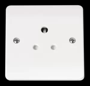 Click Scolmore Mode 5A 1 Gang Round Pin Plug Socket Polar White - CMA038