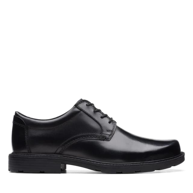 Clarks Clarks Men Kerton Lace Black Leather Lace Up,Derby Shoes Size: 6-Standard Fit Black 6-Standard Fit Male 5059680345852