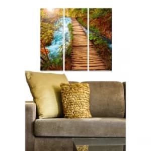 MDF55391569 Multicolor Decorative MDF Painting (3 Pieces)