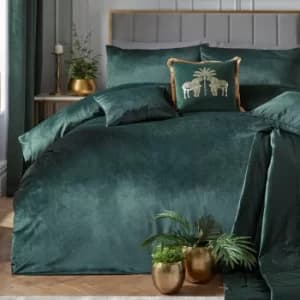 Laurence Llewelyn-Bowen Montrose Green Duvet Cover and Pillowcase Set Green