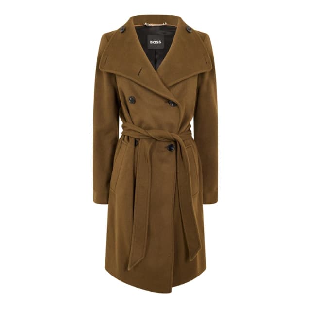 Boss Womens Overcoat Open Green female 4 (XXS)