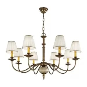 Ascot Classic 8 Arm Chandelier Antique Brass, 8x E14