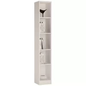 4 You Tall Narrow Bookcase In Pearl White