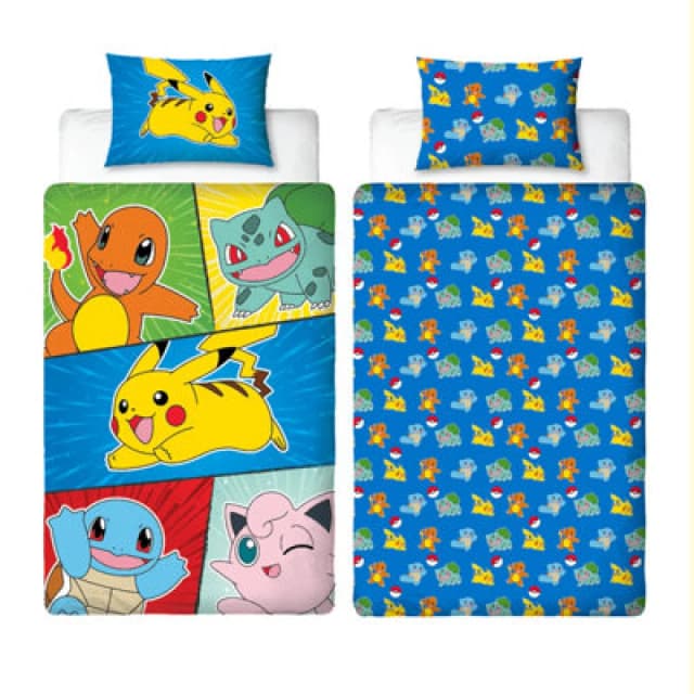 Pokemon Retro Single Polycotton Duvet Multi