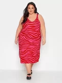 Yours Yours Colour Clash Elasticated Strap Bea, Pink, Size 18-20, Women