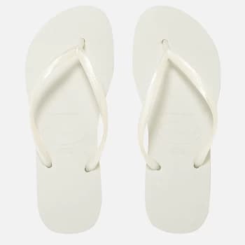 Havaianas Womens Slim Flips Flops - White - UK 8/9 - White