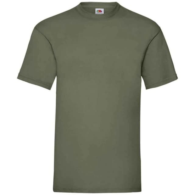 Fruit Of The Loom Fruit of the Loom Men Valueweight T-Shirt in Olive Size: Small Olive S Male 5063527628039