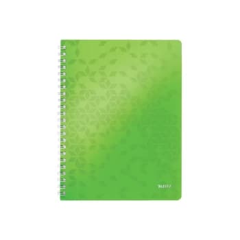 WOW Notebook A4 Ruled, Wirebound with Polypropylene Cover 80 Sheets. Green - Outer Carton of 6