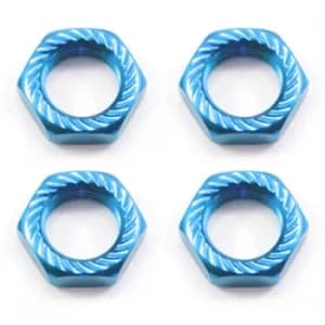 Fastrax 17Mm X 1.0 Blue Serrated Wheel Nuts Fits Rc8 (4Pcs)